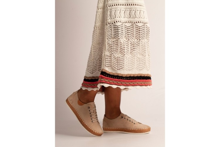 Maddison Suede Trainer Beige - Oatmeal