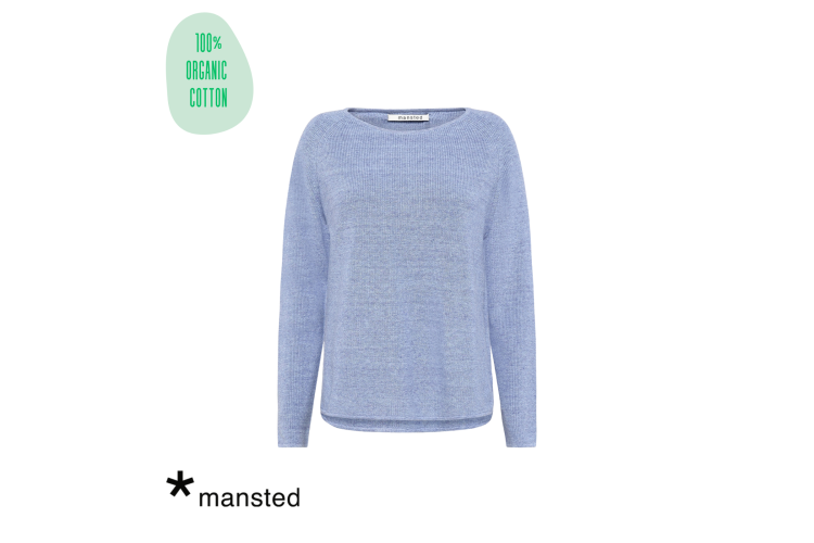 Mansted Jumper: Nectarine| Cloud Blue