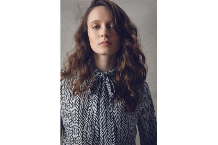 Marble Blouse Black & White