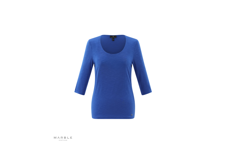 Marble Scoop Neck Top 6962 (Cobalt 153)
