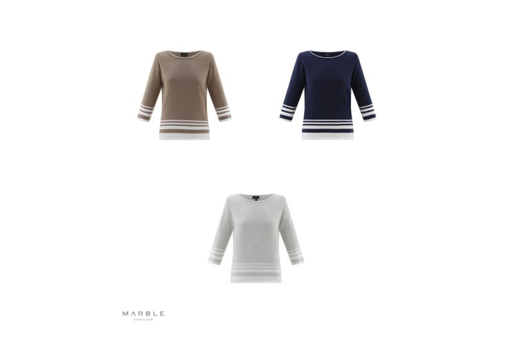 Marble Cotton Sweater 7826