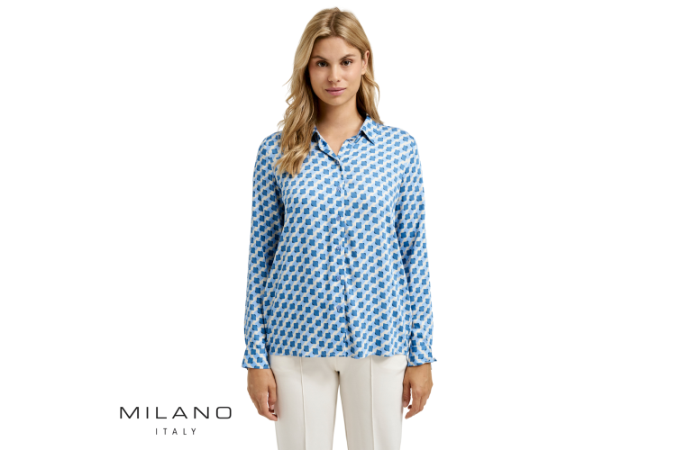 Milano Italy Azur Print Shirt 51-6403-3655