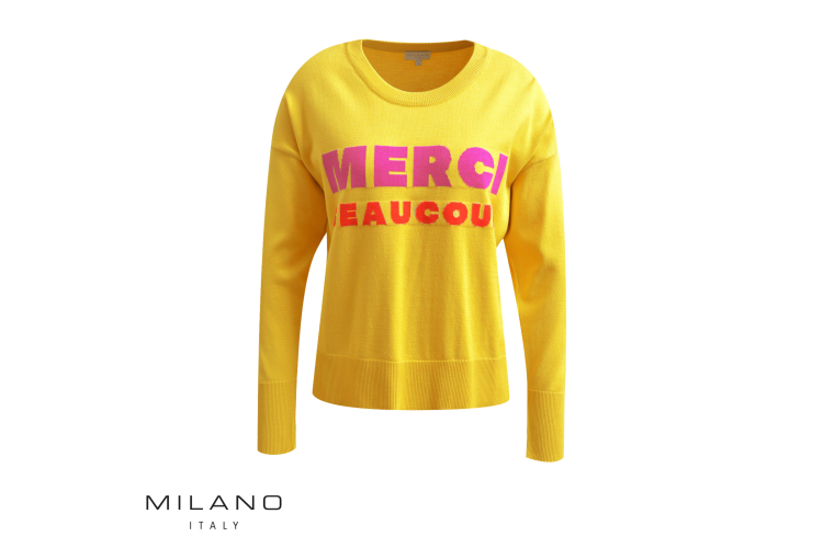 Milano  Jumper 'MERCI BEAUCOUP' | Yellow