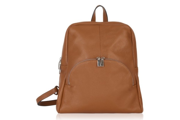 Monte di Jinne Italian Leather Backpack - Tan