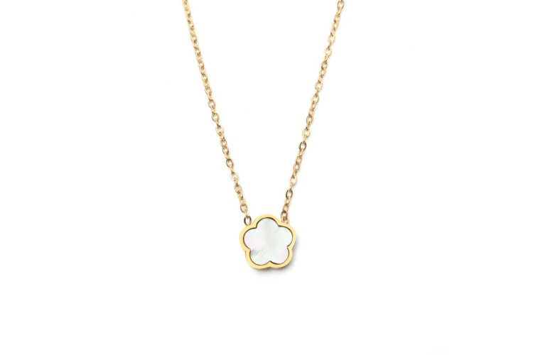 Mother of Pearl Single Flower Necklace