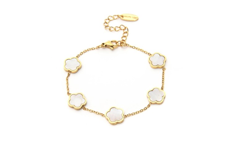 Mother of Pearl Multi Clover Bracelet