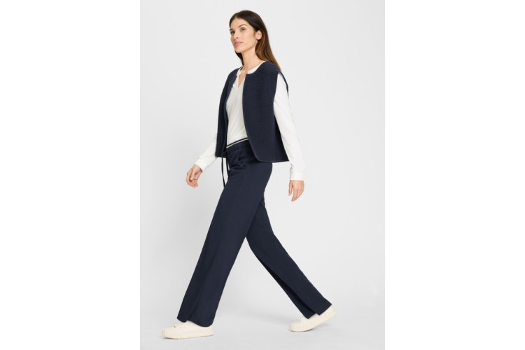 Navy Chunky Knit Waistcoat by Olsen
