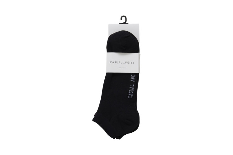 Casual Friday Noe Bamboo Trainer Socks (3 Pack) | Black