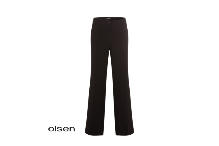 Olsen Anna Straight Leg Trousers 14002251 | Black