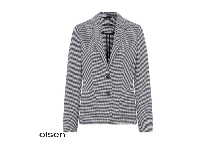 Olsen Jersey Jacket 15001602 | Navy & White