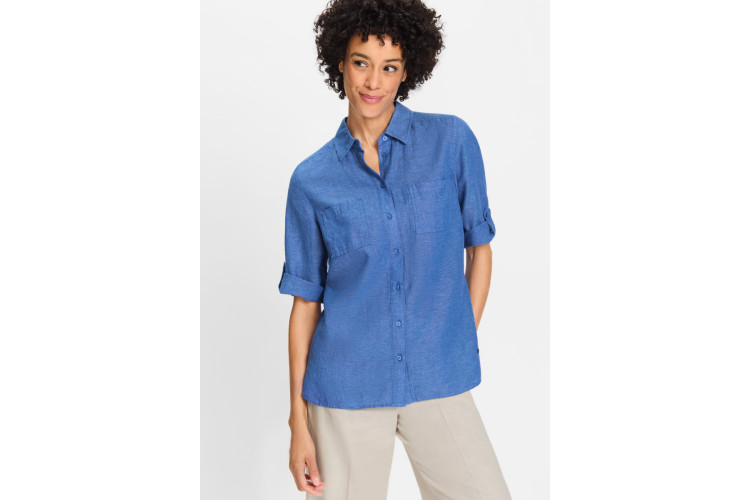 Olsen Linen Shirt 12002121 | Ocean Blue