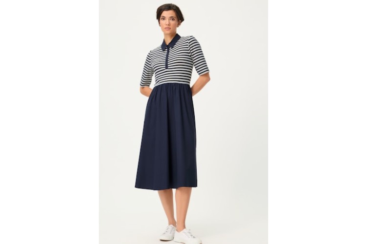 Olsen Navy & Stripe Dress