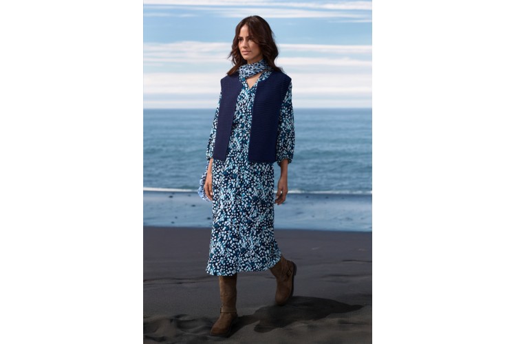 Olsen Printed Midi Dress