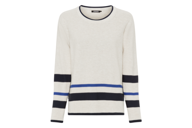 Olsen Pullover Long Sleeve - Almond Beige Melange