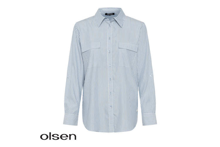 Olsen Shirt 12000020 | Blue Stripe