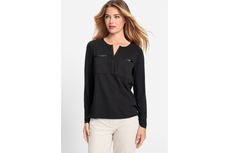 Olsen Tunic - Black w/ Sequin Pocket