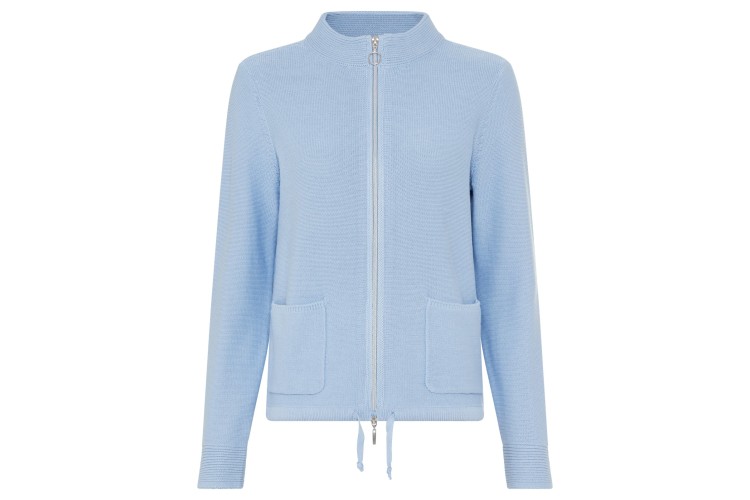 Olsen Henny Zip Cardigan 11004553 | Pale Blue