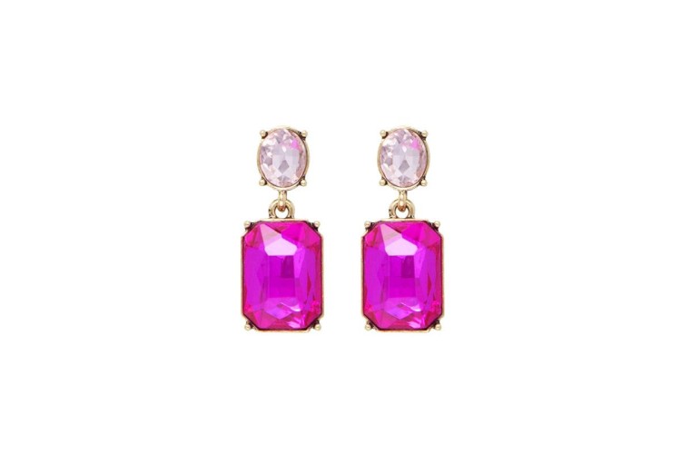 Post D/Drop Earrings - Hot Pink & Light Pink