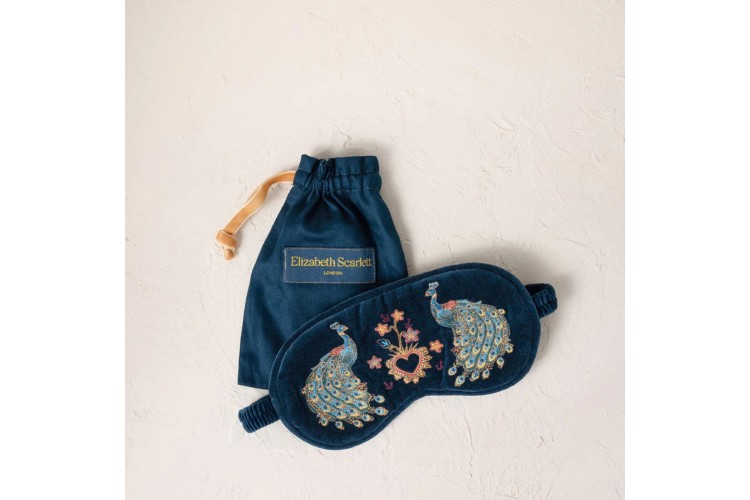 Peacock Floral Eye Mask