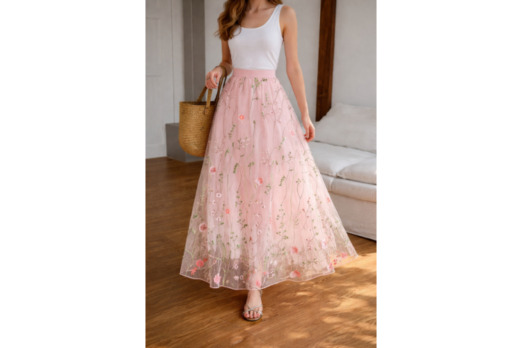 Pink Meadow Tulle Skirt