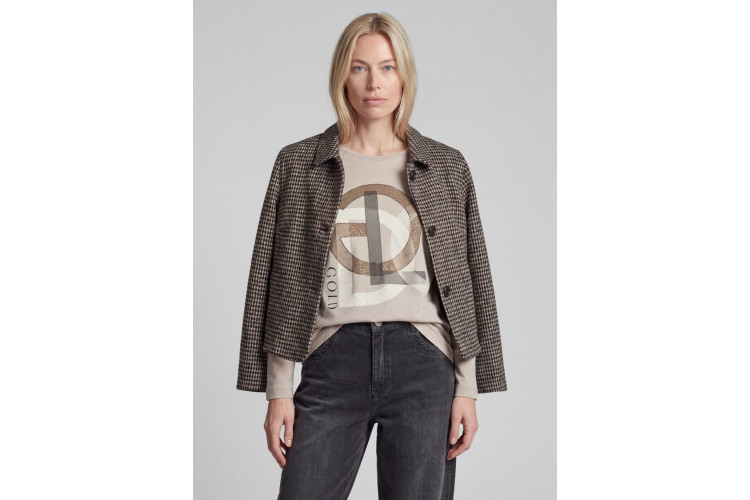 Rabe Depotinos Jacket | Brown Puppytooth