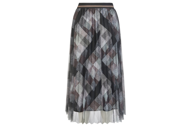 Rabe Jazz Club Check Skirt | Black Grey Mix