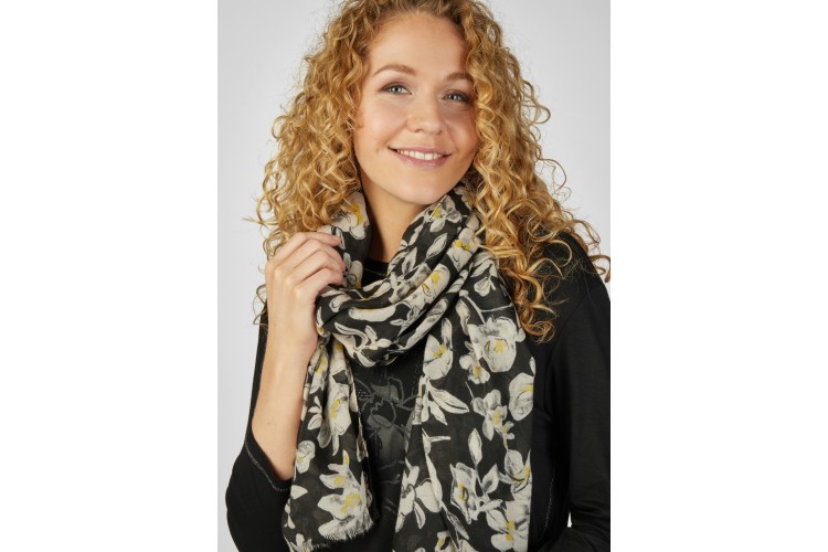 Rabe Scarf Yellow, Black, White