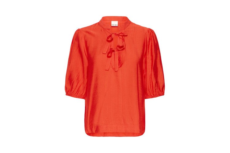** ICHI Red Tie Top