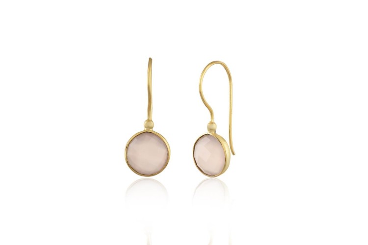 Rose Quartz Hook Earring