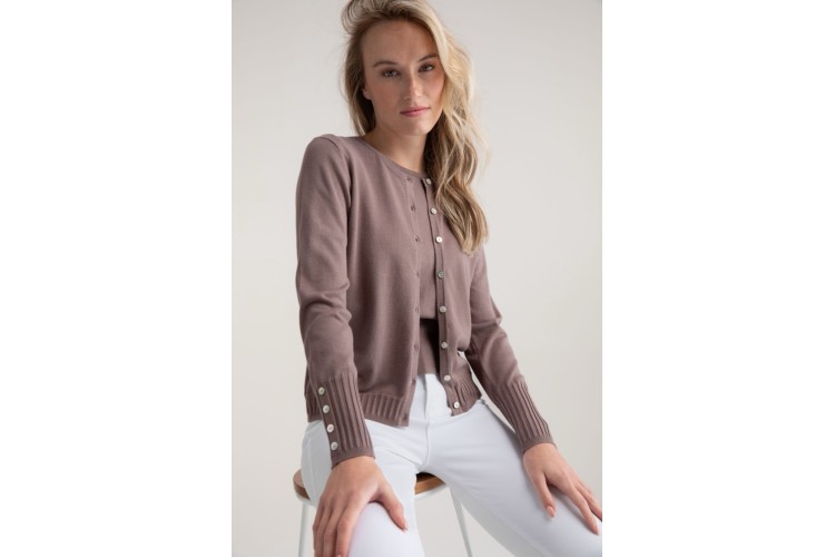 Round Neck Button Cardigan by Marble | 6500
