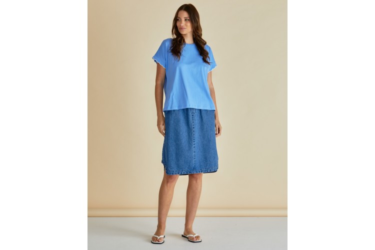Scallop Tee Cornflower