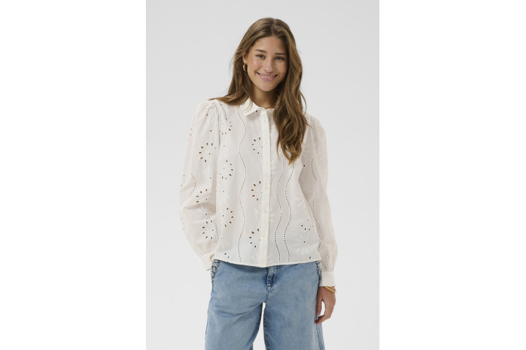 ** White Signe Cotton Blouse