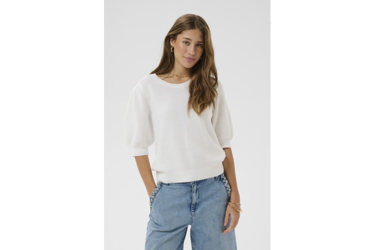 Sillar 3/4 Sleeve Jumper - White