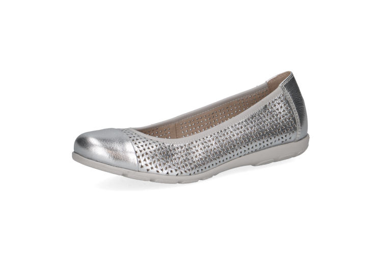 Caprice Leather Shoe 22114 | Silver 
