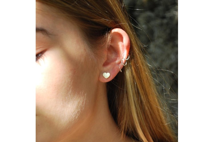 Small Gold Heart Earrings