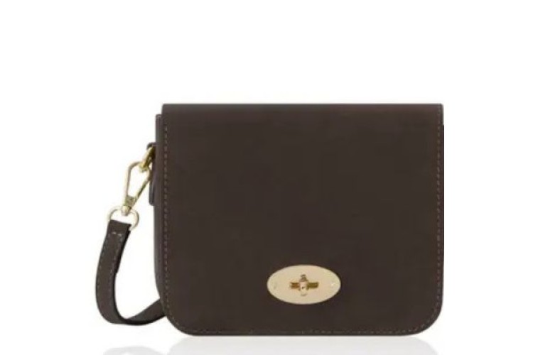 Suede Crossbody Bag - Chocolate