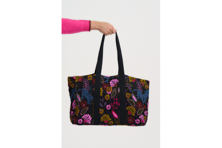 Sugarhill Brighton Haven Quilted Tote - Black Jungle Panther