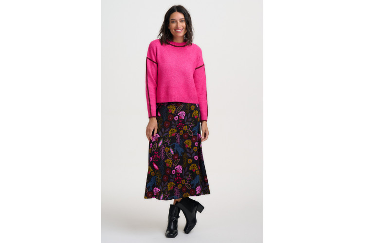 Sugarhill Brighton Zora Skirt - Black Jungle Panther