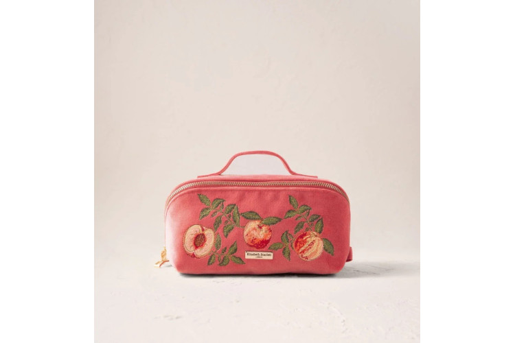 Summer Peach Open Flat Make Up Bag