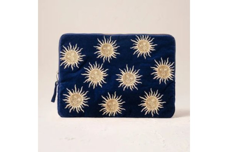 Sun Goddess Laptop Case Large | Navy