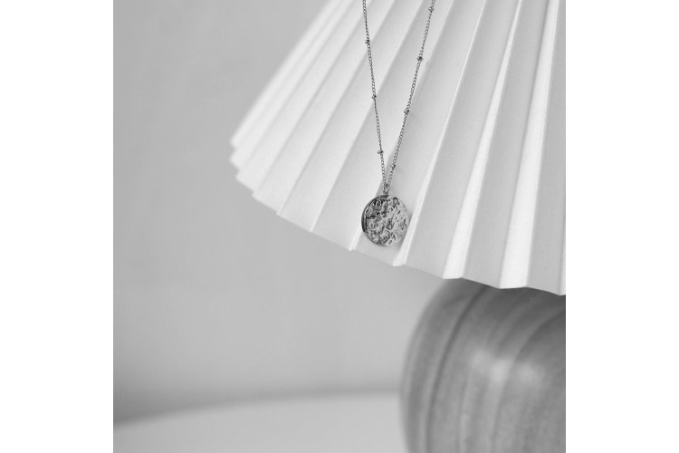 Textured Disc Necklace