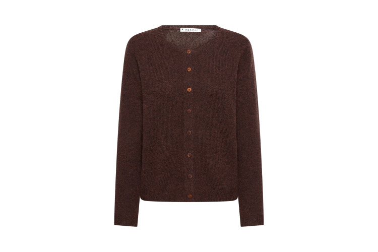 Mansted Midori Wool Cardigan | Dark Brown
