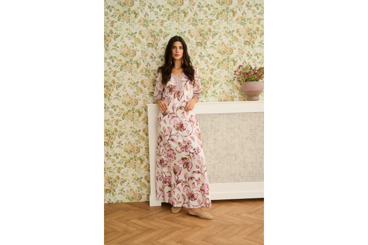 Tiah Pink Flower Dress