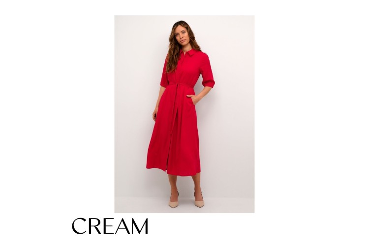 Tiah Short Sleeve Shirt Dress by Cream | 10611340