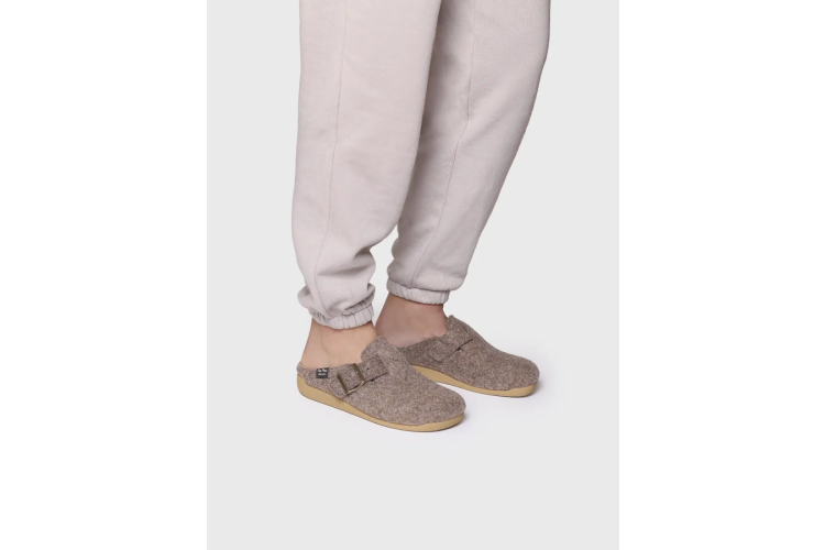 Toni Pons Mima Felt Mule Slipper | Taupe