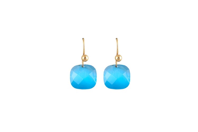 Turquoise Quartz Hook Earring