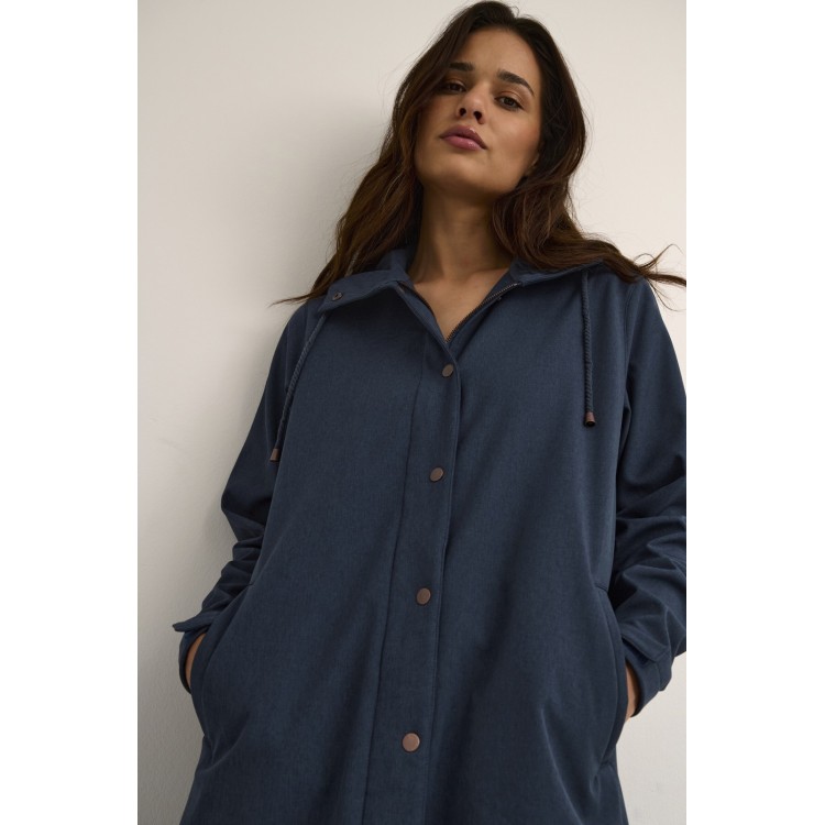  Cream Alia Softshell Coat | Navy