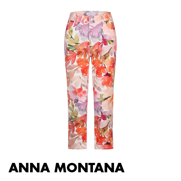Anna Montana Cropped Jeans 1438 | Floral Multi