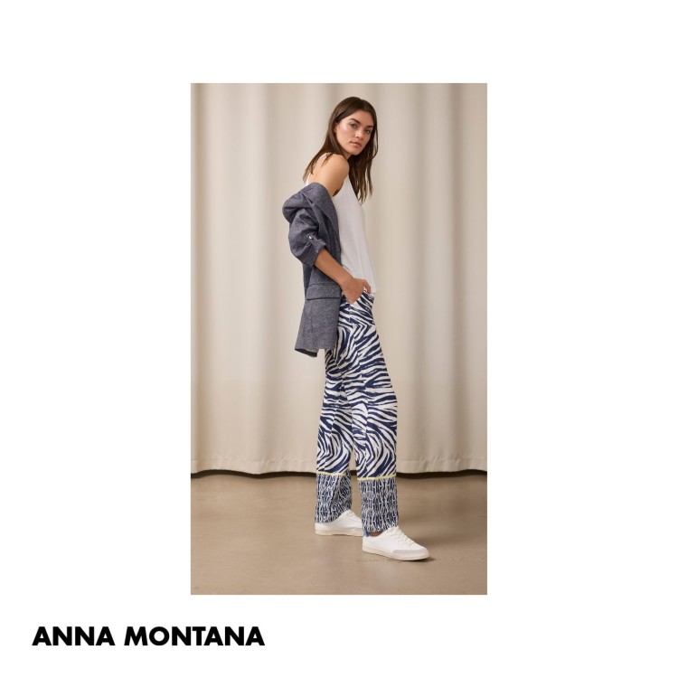 Anna Montana Linen Trousers 1415 | Blue Zebra 