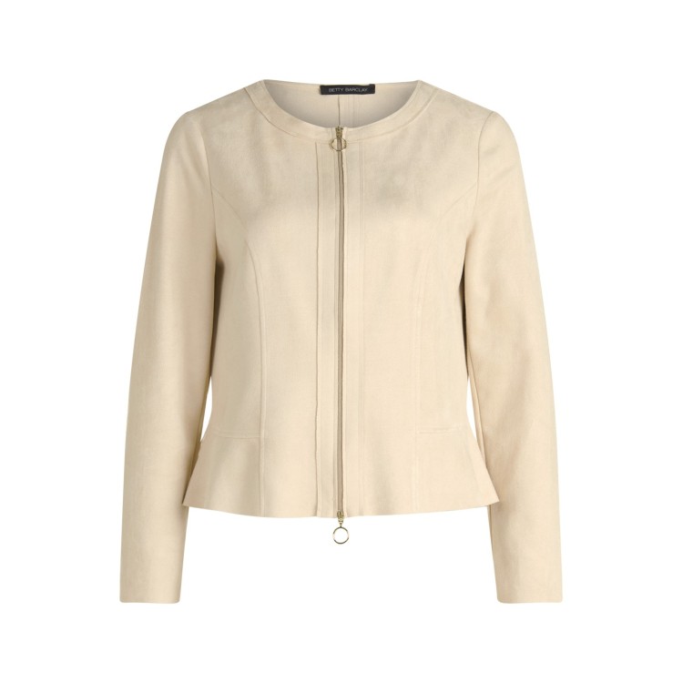 Faux Suede Jacket - Champagne Mist